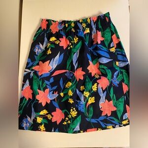 NWT J. Crew Factory printed linen-cotton skirt